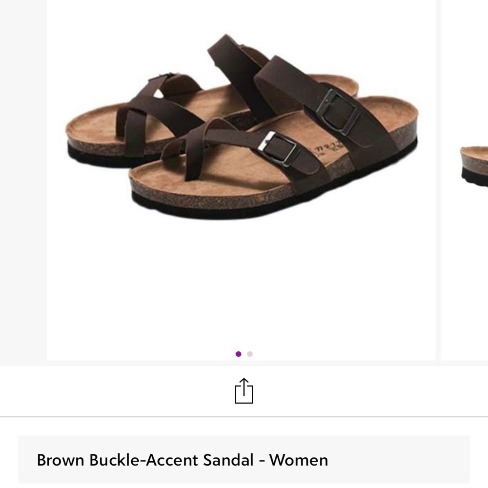PAOTMBU women’s SANDALS. size 11 Brown